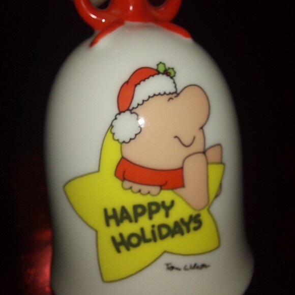 ZIGGY Christmas Bell Ornament Santa Happy Holidays Vintage - Picture 2 of 9
